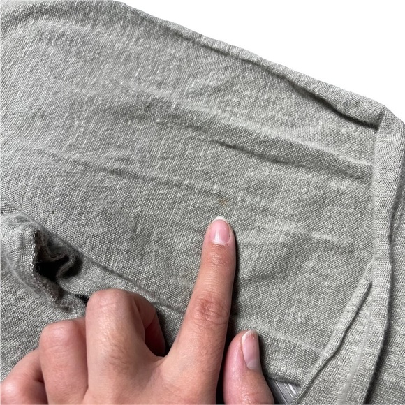 Club Monaco Gray Long Sleeve Linen Tee L - Picture 4 of 8